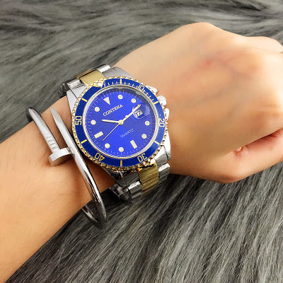 Men's Full Stainless Steel Jacket Luxury Wristwatch