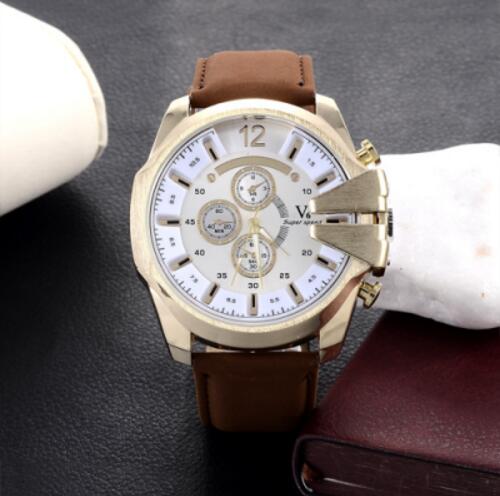 V6 Watch Men Wrist Watch Top Brand Military Sport Watches Men's Watch Leather Clock V6 relogio masculino erkek kol saati