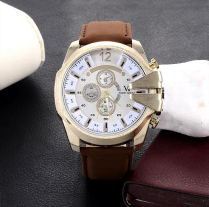 V6 Watch Men Wrist Watch Top Brand Military Sport Watches Men's Watch Leather Clock V6 relogio masculino erkek kol saati