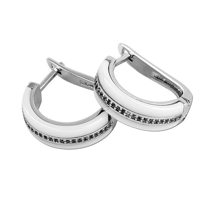 Women's Ceramic Ring And Earring Set