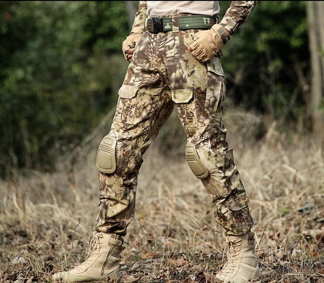 Tactical Military Camouflage Cargo Pants with Knee Pads