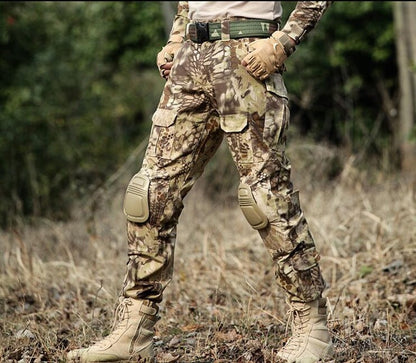 Tactical Military Camouflage Cargo Pants with Knee Pads