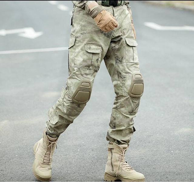 Tactical Military Camouflage Cargo Pants with Knee Pads
