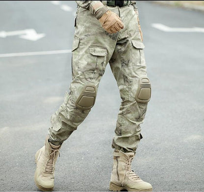 Tactical Military Camouflage Cargo Pants with Knee Pads