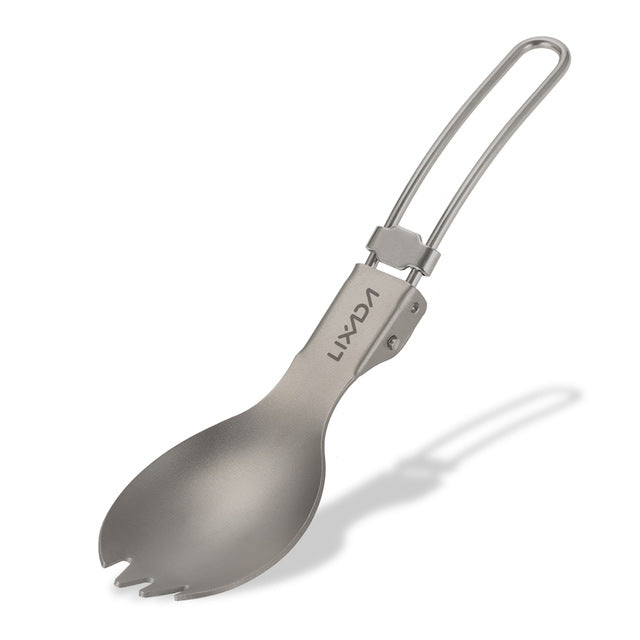 Lightweight Titanium Folding Camping Spoon / Fork