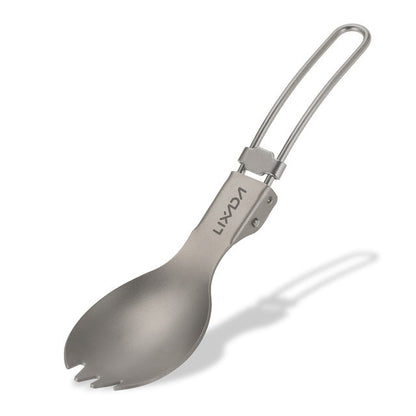 Lightweight Titanium Folding Camping Spoon / Fork