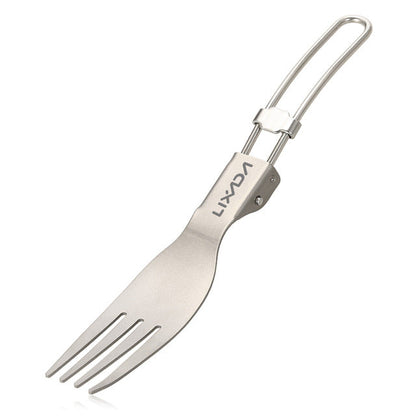 Lightweight Titanium Folding Camping Spoon / Fork
