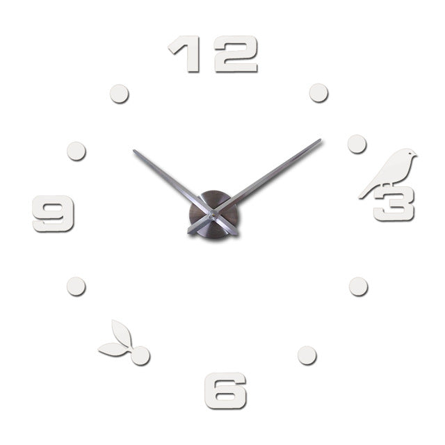 Large wall clocks watch living room needle quartz home decoration digital clocks acrylic mirror wall clocks sticker diy