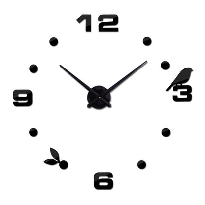 Large wall clocks watch living room needle quartz home decoration digital clocks acrylic mirror wall clocks sticker diy