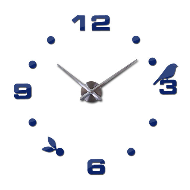 Large wall clocks watch living room needle quartz home decoration digital clocks acrylic mirror wall clocks sticker diy