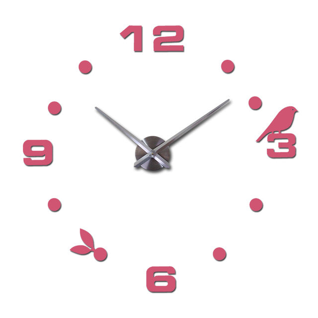 Large wall clocks watch living room needle quartz home decoration digital clocks acrylic mirror wall clocks sticker diy
