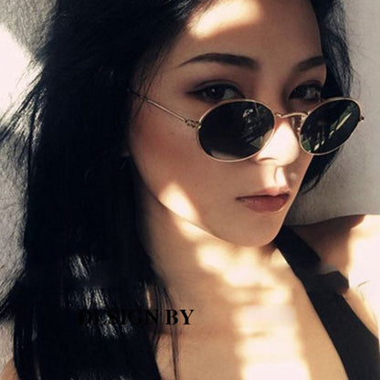 Pink Round Oval Sunglasses Women