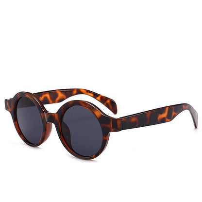 Retro Small Round Sunglasses Women Men Fashion Vintage Brand Sun Glasses Black White Leopard Red Sunglass UV400