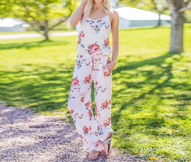 Women's Floral Loose Fit Jumpsuit
