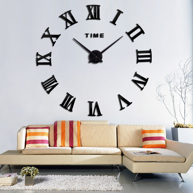 Large Roman Mirror Fashion Quartz Clock