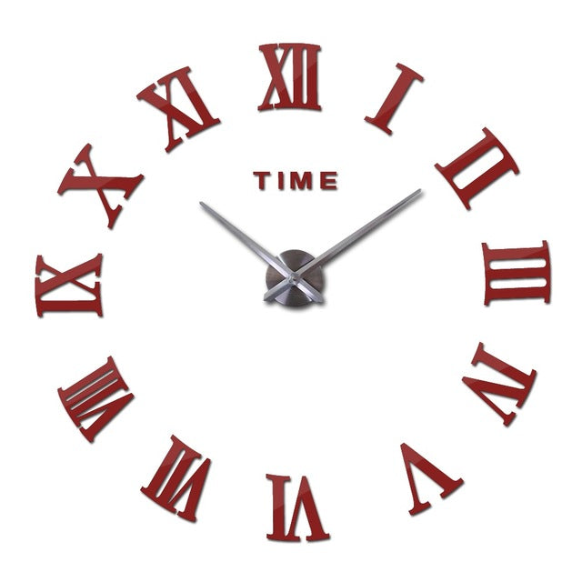 Large Roman Mirror Fashion Quartz Clock