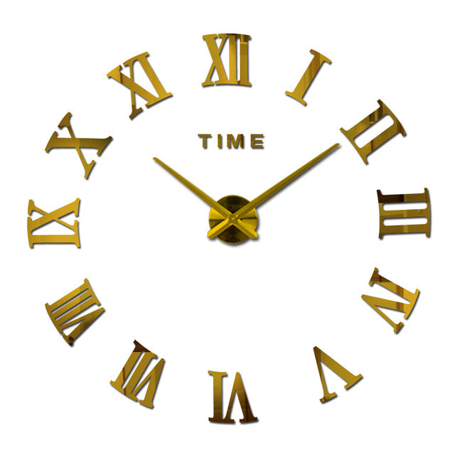 Large Roman Mirror Fashion Quartz Clock
