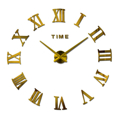 Large Roman Mirror Fashion Quartz Clock
