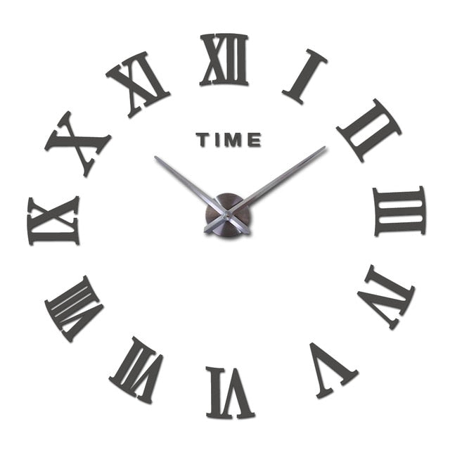 Large Roman Mirror Fashion Quartz Clock