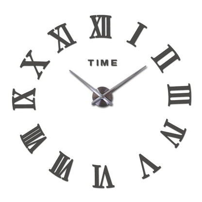 Large Roman Mirror Fashion Quartz Clock
