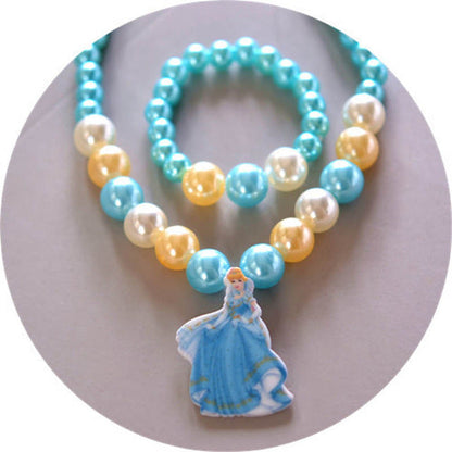 2 Piece Children's Doll Accessories Necklace