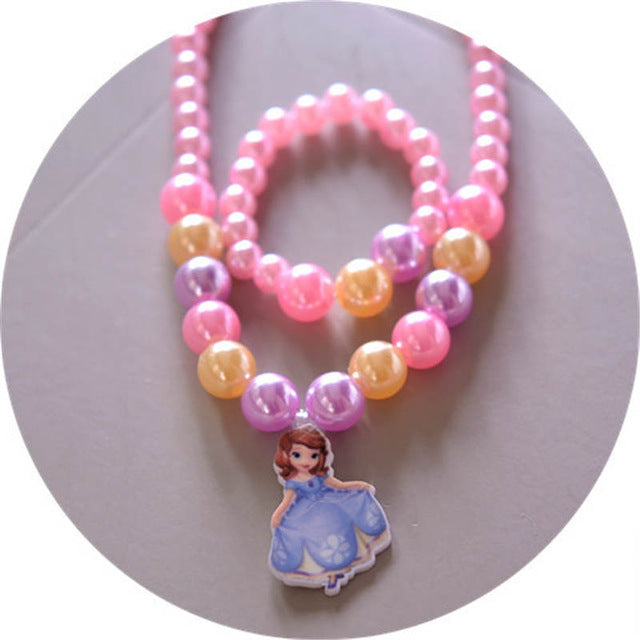 2 Piece Children's Doll Accessories Necklace