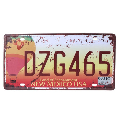 Vintage Metal Tin License Plate Plaque