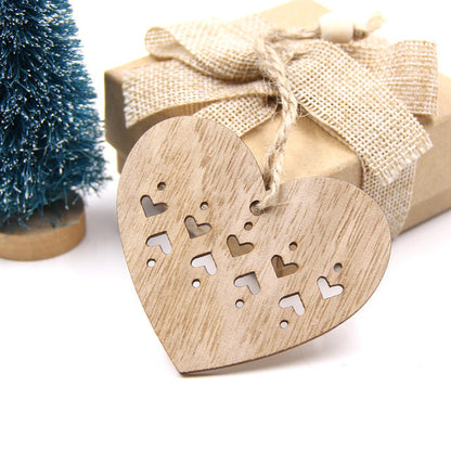 Wooden Christmas Themed Ornament Decorations