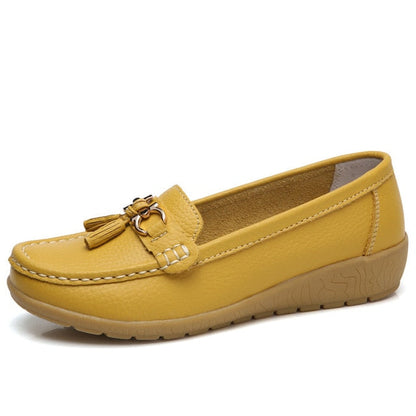 Women's Genuine Leather Business Casual Slip-Ons