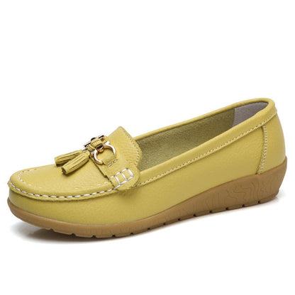 Women's Genuine Leather Business Casual Slip-Ons