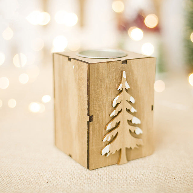 Wood Tea-light Candle Holders