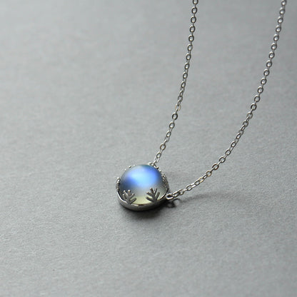 Women's Aurora Pendant Necklace Halo Crystal Gemstone