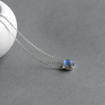 Women's Aurora Pendant Necklace Halo Crystal Gemstone