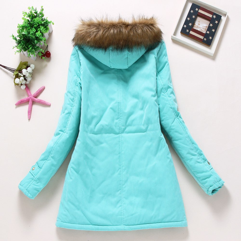 Women's Casual Warm Thick Hooded Parka Jacket