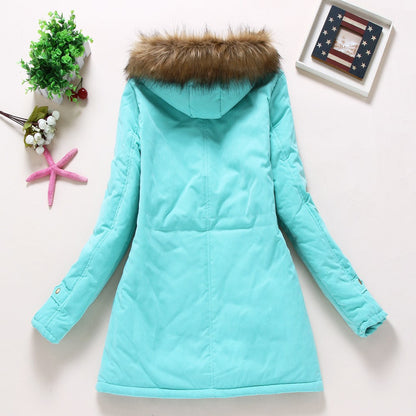 Women's Casual Warm Thick Hooded Parka Jacket