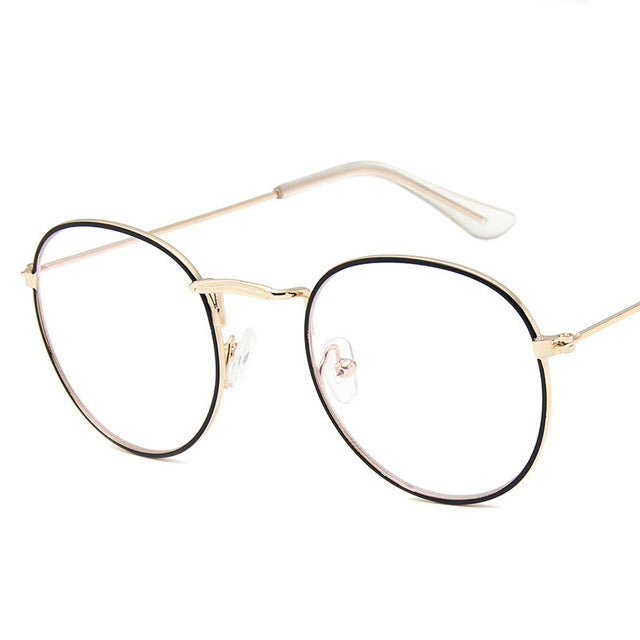 Women's Mirror Vintage Round Sunglasses UV400 with Cloth Bag