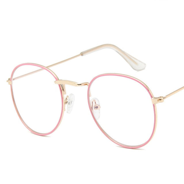 Women's Mirror Vintage Round Sunglasses UV400 with Cloth Bag
