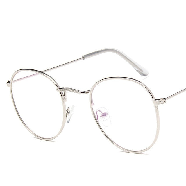 Women's Mirror Vintage Round Sunglasses UV400 with Cloth Bag