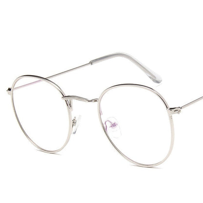 Women's Mirror Vintage Round Sunglasses UV400 with Cloth Bag