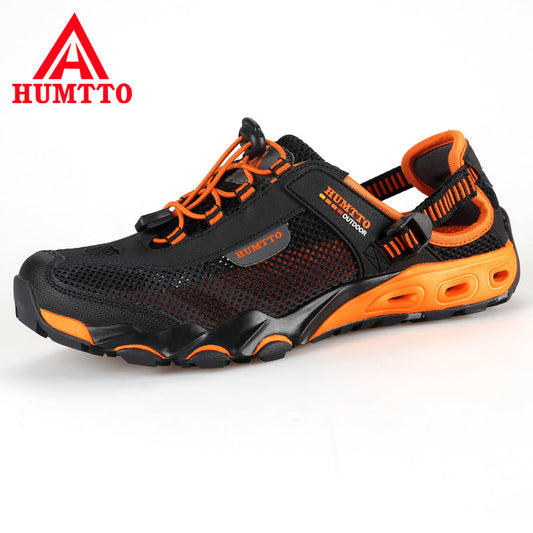 Men's and Women's Outdoor Leather Mesh Breathable Sandals