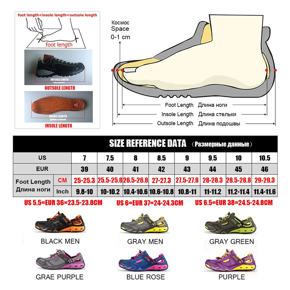 Men's and Women's Outdoor Leather Mesh Breathable Sandals