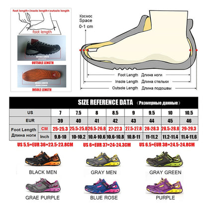 Men's and Women's Outdoor Leather Mesh Breathable Sandals