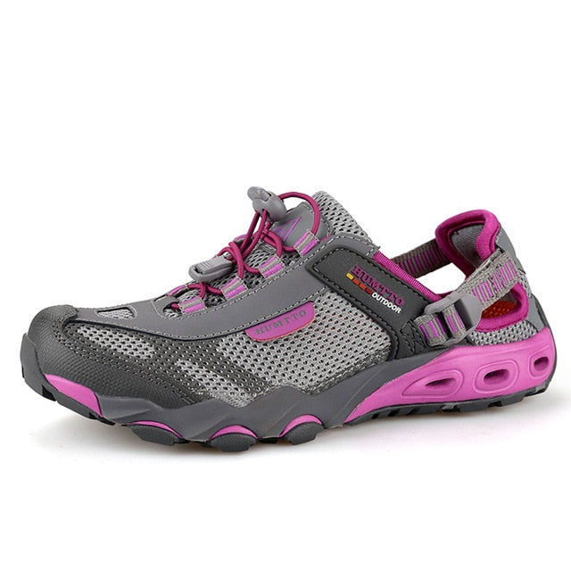 Men's and Women's Outdoor Leather Mesh Breathable Sandals