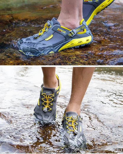 Men's and Women's Outdoor Leather Mesh Breathable Sandals