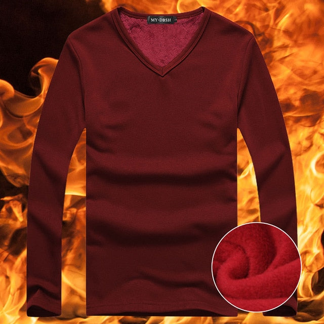 Men's Thermal Long Sleeve Pullover Shirt