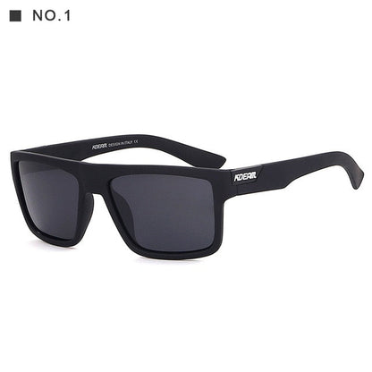 Men's Sports Sunglasses Polarized UV400 Square Frame and Cleaning Cloth