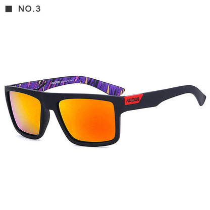 Men's Sports Sunglasses Polarized UV400 Square Frame and Cleaning Cloth