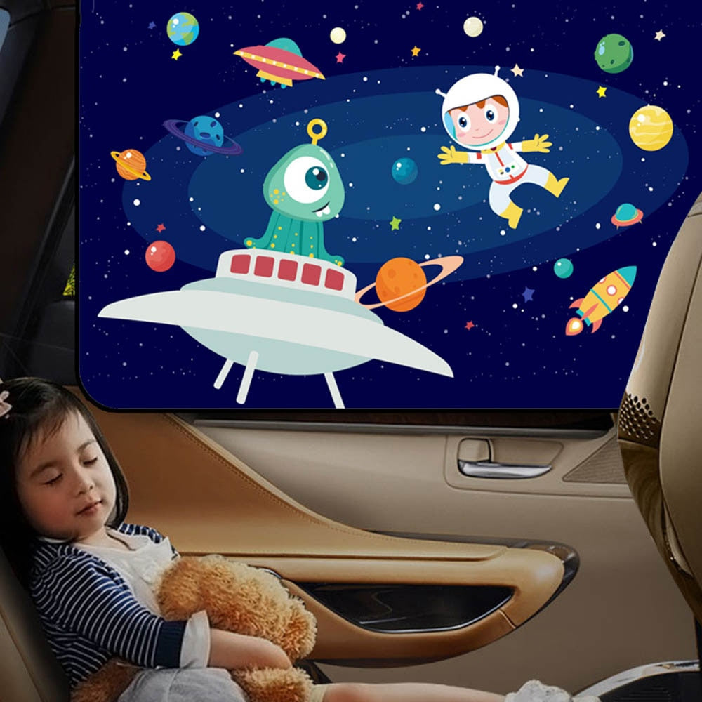 Magnetic Car Sunshade Cartoon Curtain Window Sun Visor