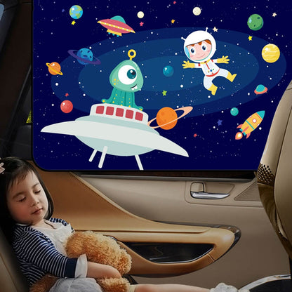 Magnetic Car Sunshade Cartoon Curtain Window Sun Visor
