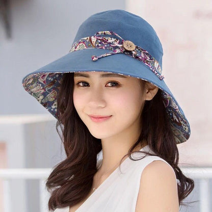 Women's Summer Sun Hat Upf +50 Reversible